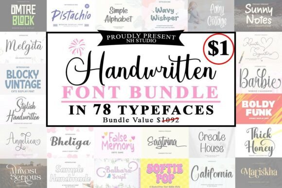 Download Handwritten Font Bundle - Written font Collection