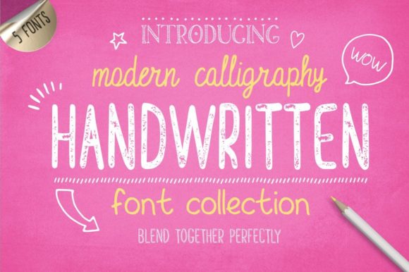 Download Handwritten Font Collection - Written font Collection