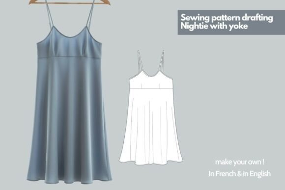 Download Nightgown Sewing Pattern Drafting DIY - Drafting Collection